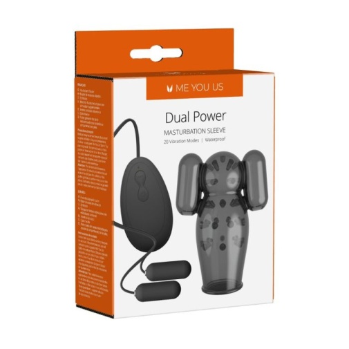 Me You Us - Dual Power Vibro Sleeve - Black 照片
