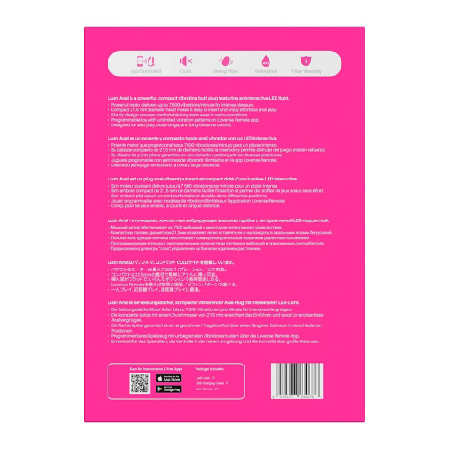 Lovense - Lush 可APP控后庭震动器 - 粉色 照片