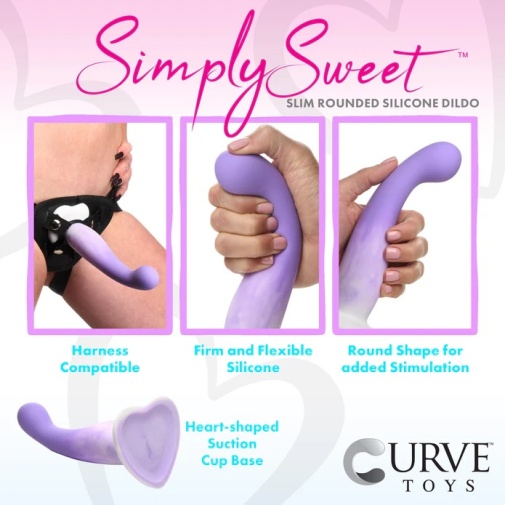 Simply Sweet - 苗条型G点假阳具 - 紫色 照片