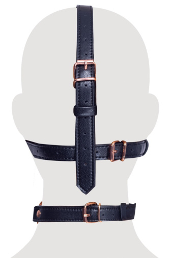 Bad Kitty - Head Harness w Gag - Black 照片