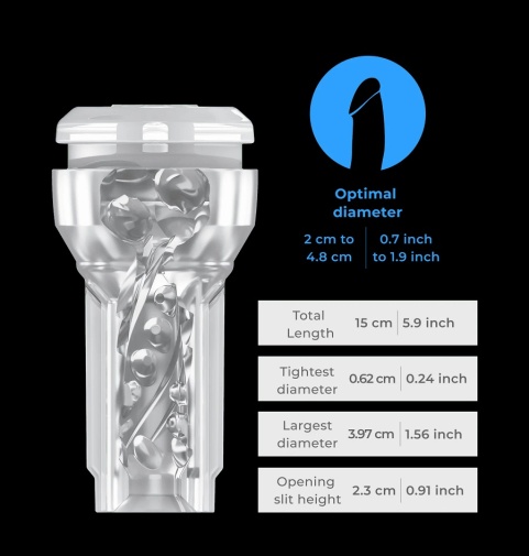 Kiiroo - PowerBlow 自慰器连电子组件 - 透明 照片