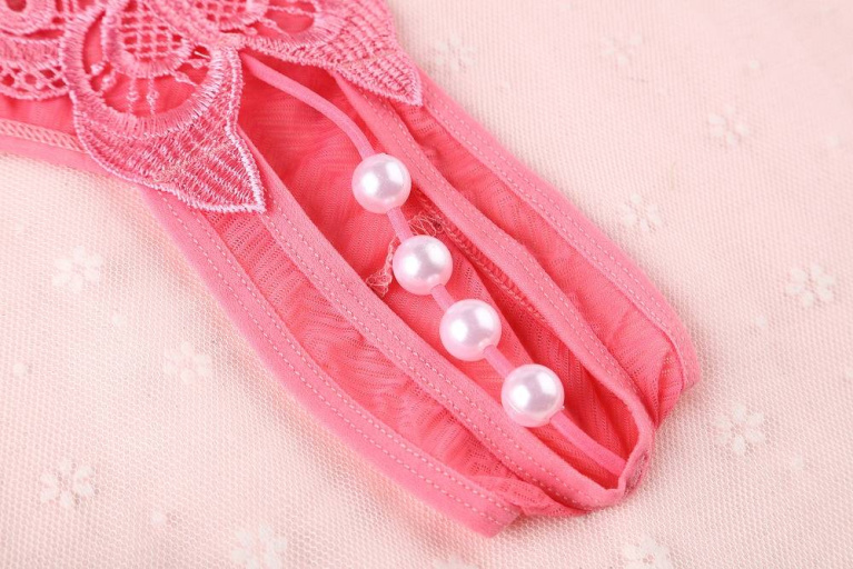 SB - Thong w Pearls 203 - Watermelon Pink photo
