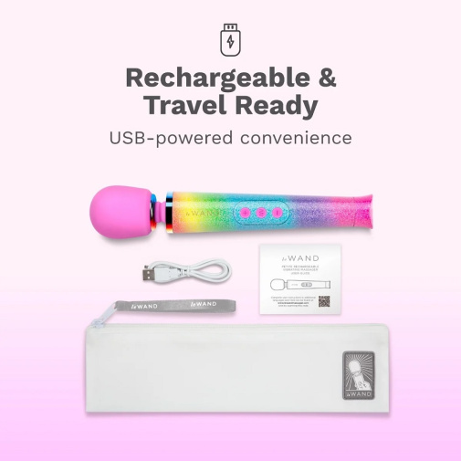 Le Wand - Petite Glitter Vibro Massager - Rainbow 照片