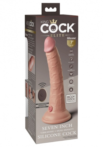 King Cock - 7" Elite Vibro Cock - Flesh photo