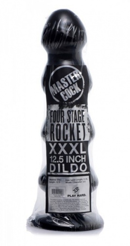 Master Cock - Four Stage Rocket 12" Dildo - Black photo