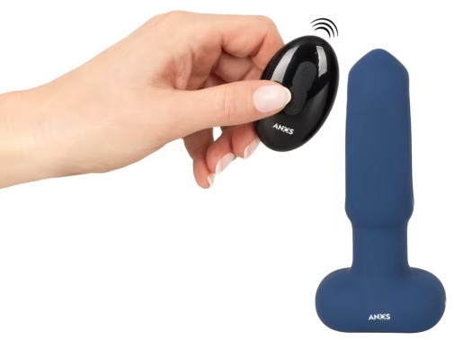 ANOS - Flicking Vibro Butt Plug - Blue 照片