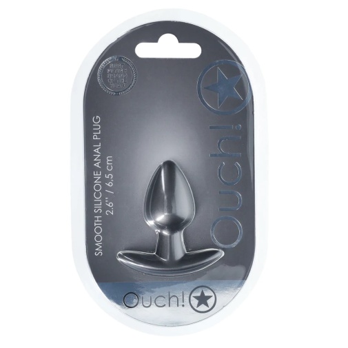 Ouch - Smooth Anal Plug S - Gunmetal photo