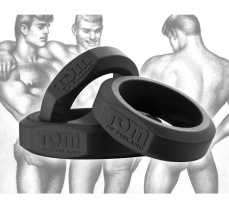 TOF - 3 Piece Silicone Cock Ring Set - Black photo