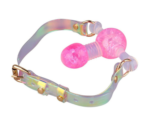 FAAK - Crystal Bite Ball Gag L - Pink 照片