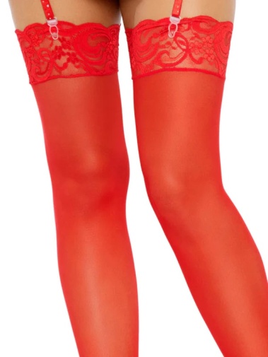 Leg Avenue - Alix Stockings - Red photo