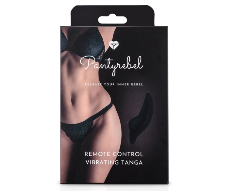 PantyRebel - Vibrating Tanga Thong - Black photo