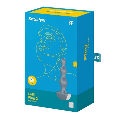 Satisfyer - Lolli Plug 2 後庭震動器 - 冰灰色 照片