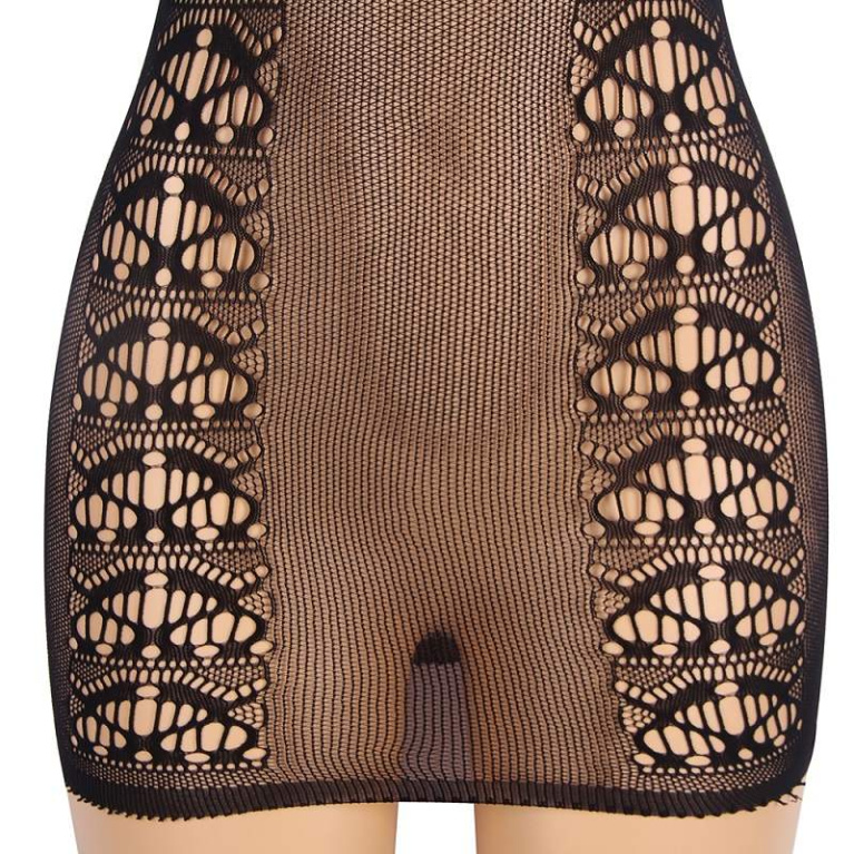 Ohyeah - Elasticity Fishnet Dress - Black - XL photo