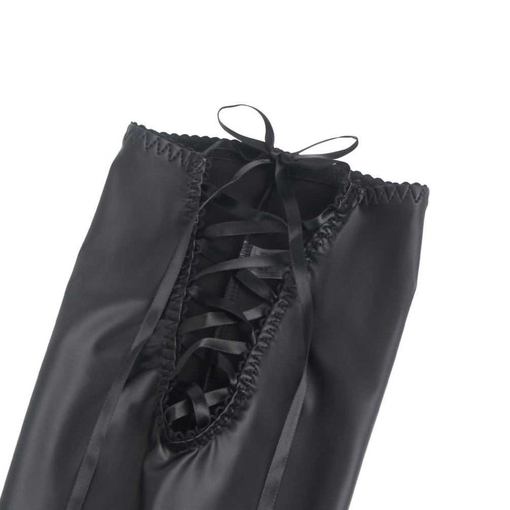 Ohyeah - Cross Straps Stockings - Black - M 照片-10