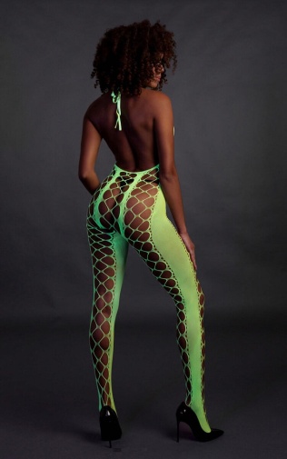 Ouch - Glow In Dark Bodystocking - Green photo