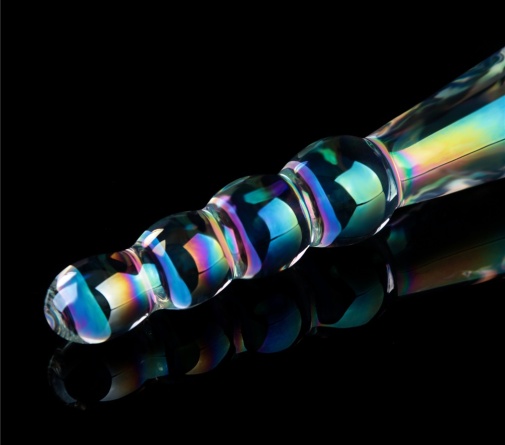 Lovetoy - Rising Ripples Glass Dildo - Clear photo