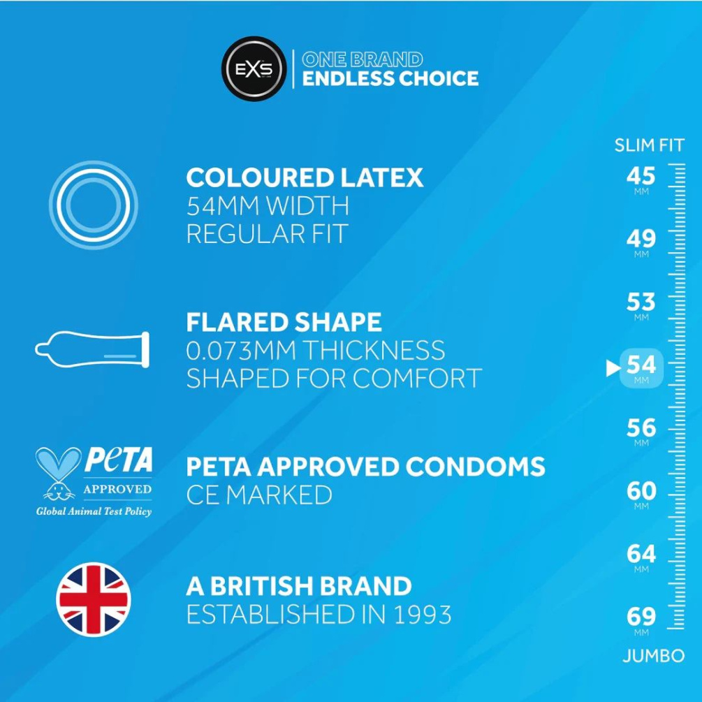 EXS - Vegan Black Latex Condoms 12's Pack 照片-3