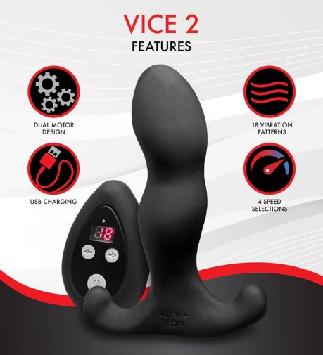 Aneros - Vice 2 Vibro Prostate Massager - Black photo