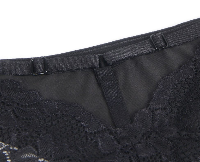 Ohyeah - Lace Hollow Out Panty - Black - XL photo