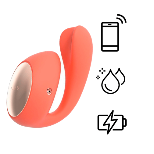 Lelo - Ida Wave APP Dual Vibrator - Coral Red photo