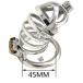 FAAK - Chastity Cage 12 w Catheter 45mm - Silver photo-12