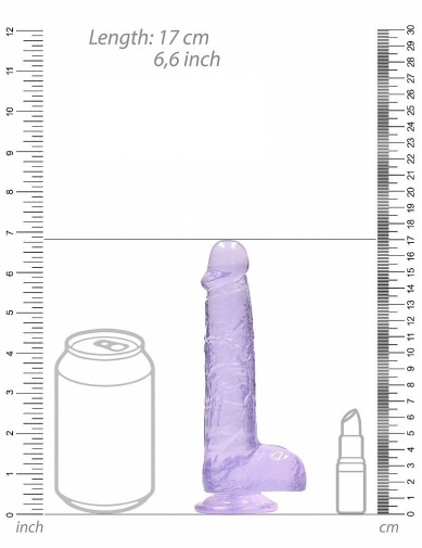 RealRock - 6" Realistic Dildo w Balls - Purple 照片