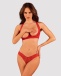 Obsessive - Lacelove Crotchless 2pcs Set - Red - XS/S photo-5