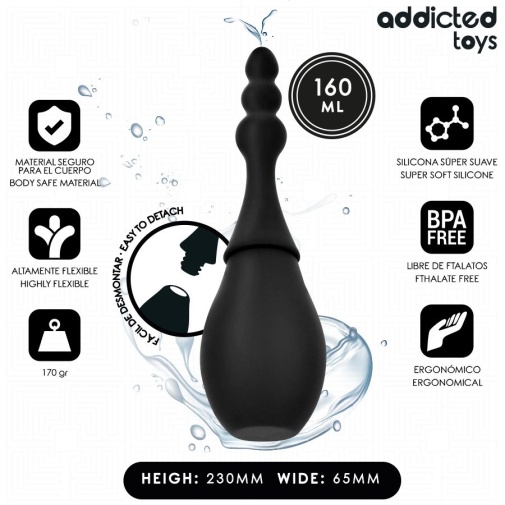 Addicted Toys - #4 旅行装灌肠器 - 黑色 照片