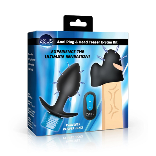 Zeus Electrosex - Plug & Teaser E-Stim Kit - Black 照片