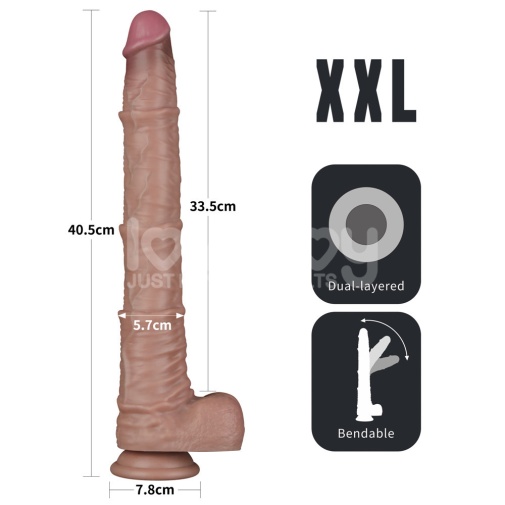 Lovetoy - 16" Dual Layered King Sized Cock - Flesh photo