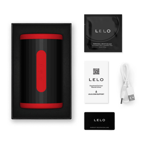 Lelo - F2S Double Sonic AI Stamina Trainer Stroker - Red photo
