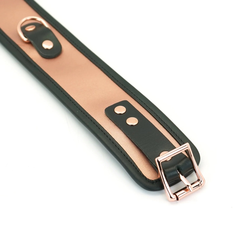 Make sure your bondage play shimmers like gold with this ros... Liebe Seele - Rose Gold Collar w Leash photo-7