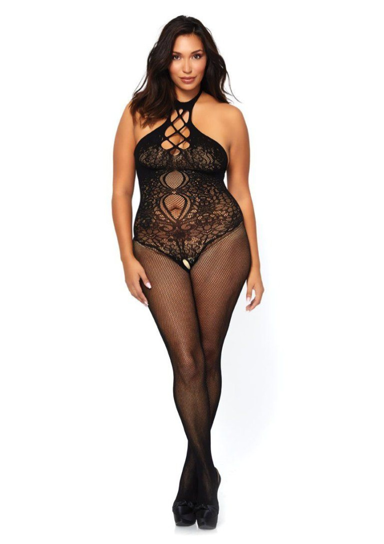 Leg Avenue - Floral Lace Bodystocking - Plus Size photo