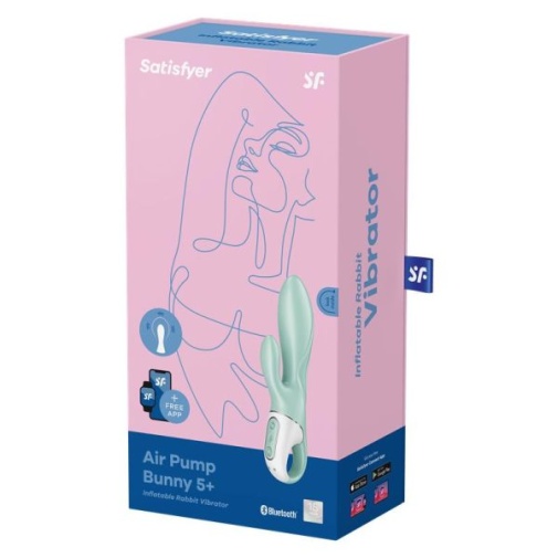 Satisfyer - Air Pump Bunny 5 充氣兔子震動棒 - 藍色 照片