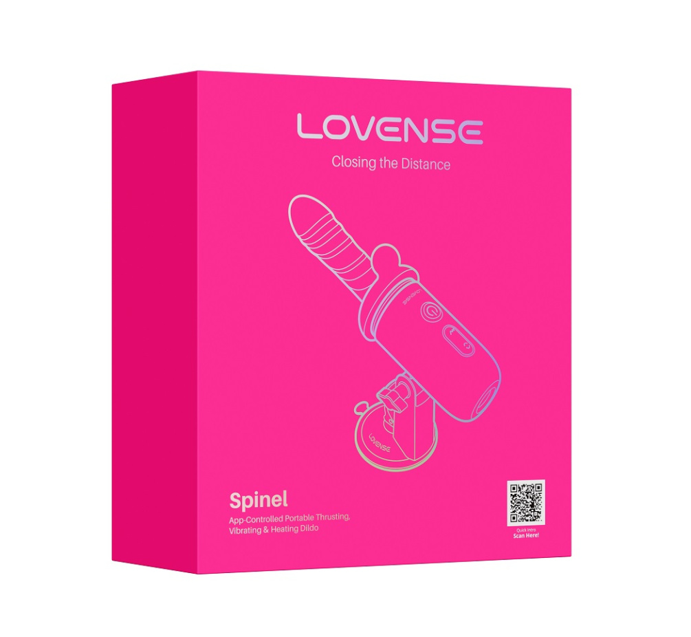 Designed to deliver targeted internal and external stimu... Lovense - Spinel APP Thrusting & Heating Dildo - Blue & Pink photo-20