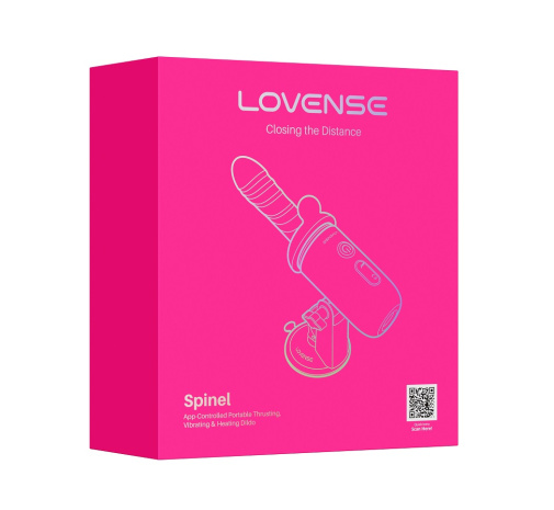 Lovense - Spinel APP Thrusting & Heating Dildo - Blue & Pink photo