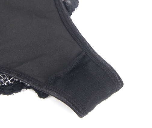 Ohyeah - Lace Hollow Out Panty - Black - XL 照片
