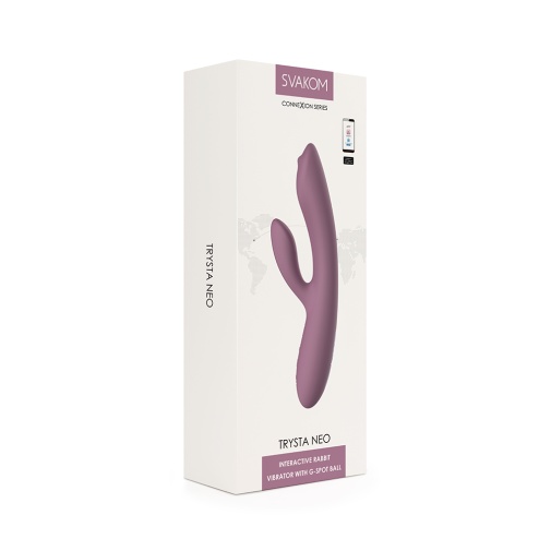 SVAKOM - Trysta Neo Interactive Rabbit Vibrator - Romantic Rose photo