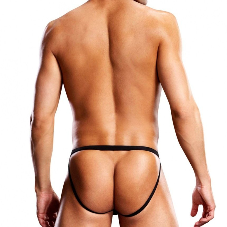 Blueline - Performance Microfiber Thong with Metal Rings - Black - S/M photo