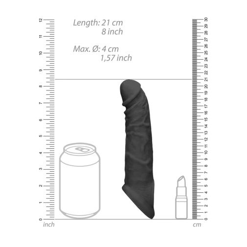 RealRock - Penis Sleeve 8" - Black photo