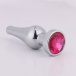 MT - Anal Plug 100x30mm - Silver/Pink photo