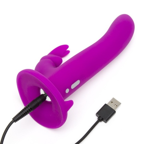 Happy Rabbit - Vibro Strap-On Harness Set - Purple photo