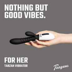 Teazers - Tarzan Rabbit Vibrator - Black photo