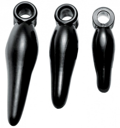 Frisky - 手指套型后庭塞 3件装 - 黑色 照片