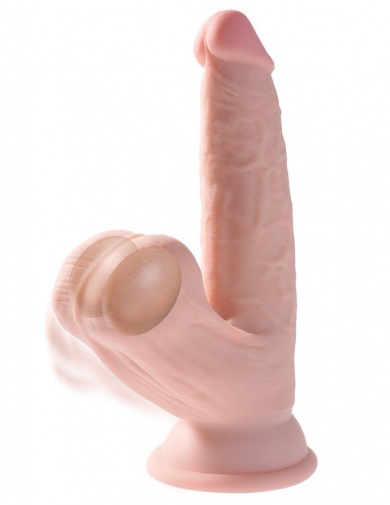 King Cock - 3D Cock Swinging Balls 6" - Flesh photo
