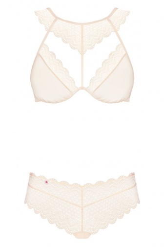 Obsessive - 857-SET-1 內衣2件套裝 - 珍珠色 - S/M 照片
