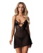 Obsessive - Alliane Chemise & Thong - Black - L/XL photo