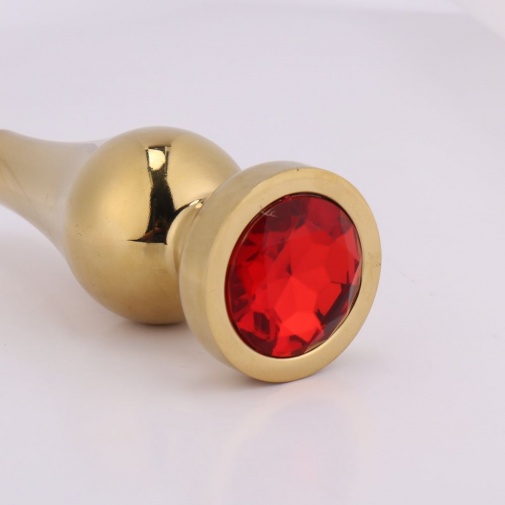MT - Anal Plug 130x46mm - Golden/Red photo