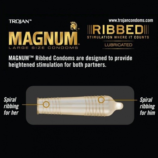Trojan - Magnum 螺旋纹乳胶安全套 12个装 照片