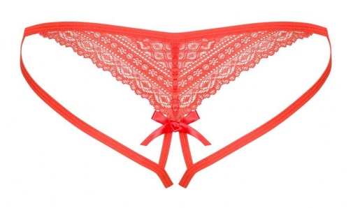 Obsessive - Picantina Crotchless Thong - Cherry Tomato - S/M photo